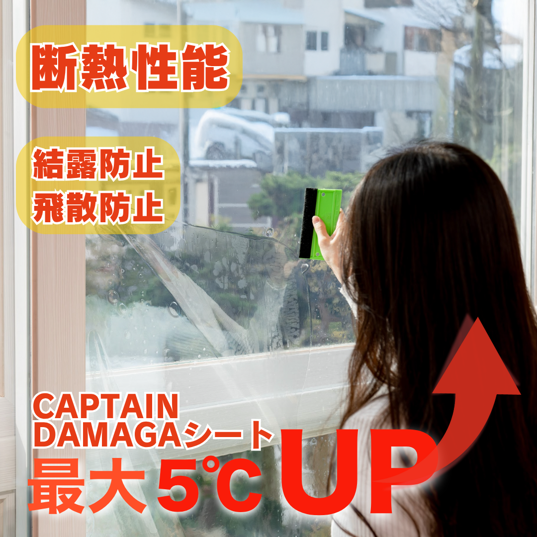 【日本総代理店】 窓用フィルム キャプテンDAMAGAシート